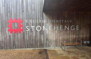 The English Heritage visitor centre entrance at Stonehenge